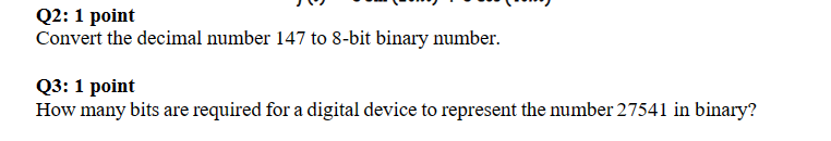 convert the decimal number 147 to 8 bit binary number