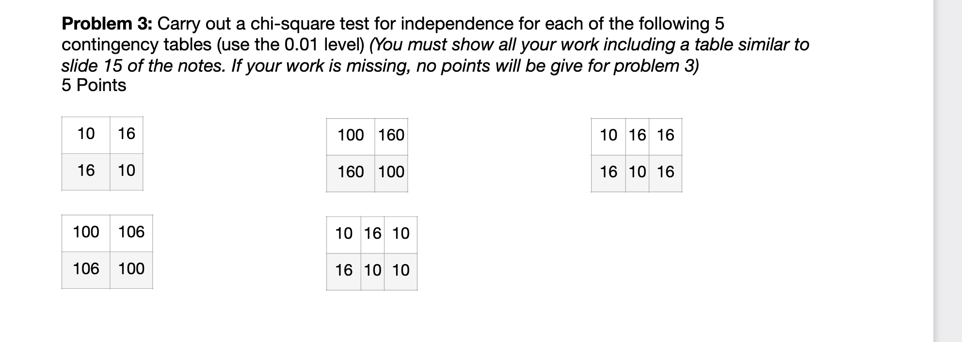 Solved Here is the example table from the slide Following | Chegg.com