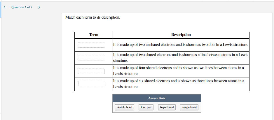 Solved Match each term to its | Chegg.com