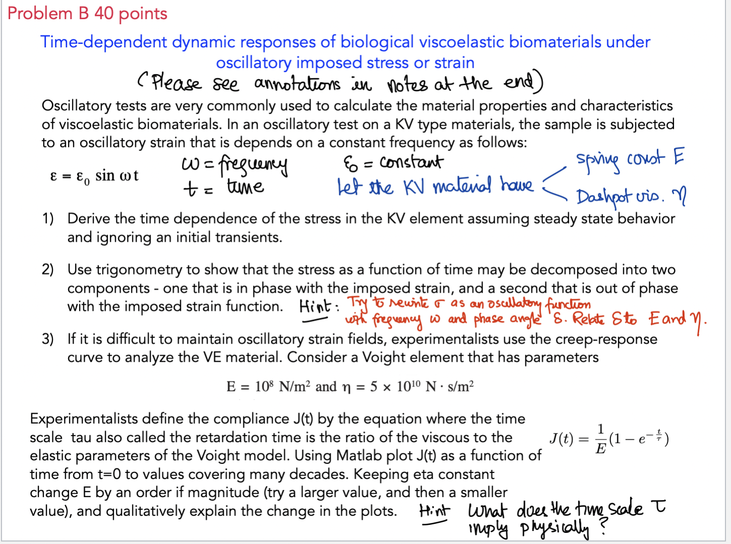 Solved by an EXPERT Problem B 40 ﻿pointsTime-dependent dynamic ... image.