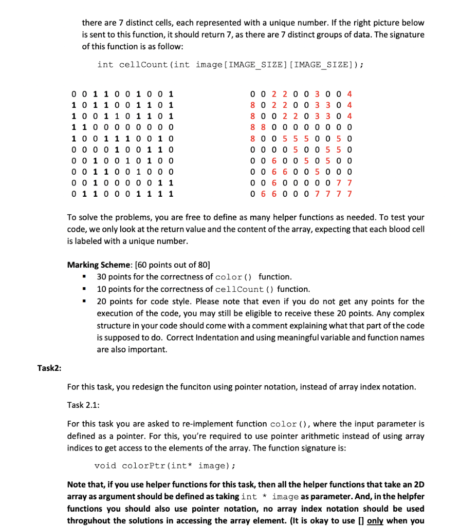 Solved We were able to write a code the reads this image and | Chegg.com