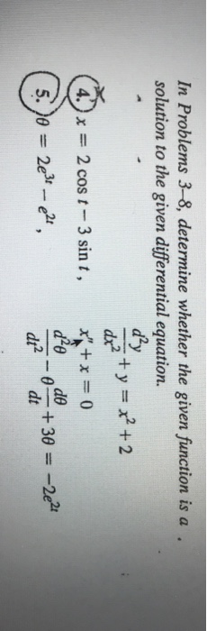 Solved In Problems 3-8, determine whether the given function | Chegg.com