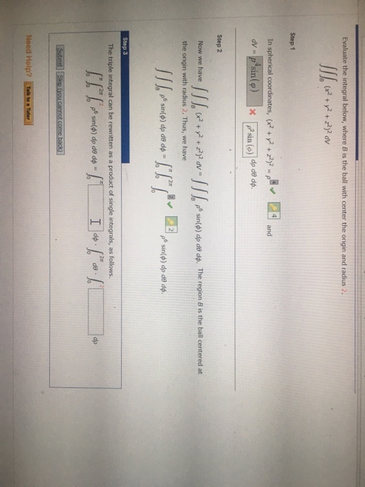 Solved Evaluate The Integral Below, Where B Is The Ball With | Chegg.com