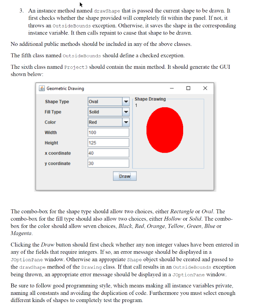 I need help on the following project. Its a java | Chegg.com image.