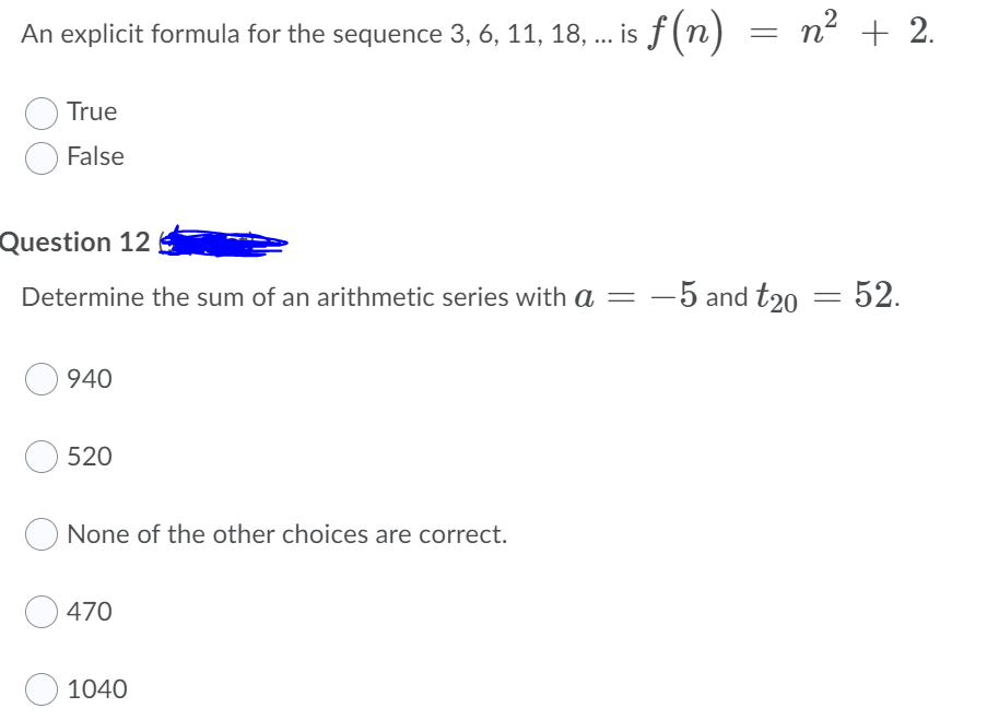 formula for sequence 3 6 11 18