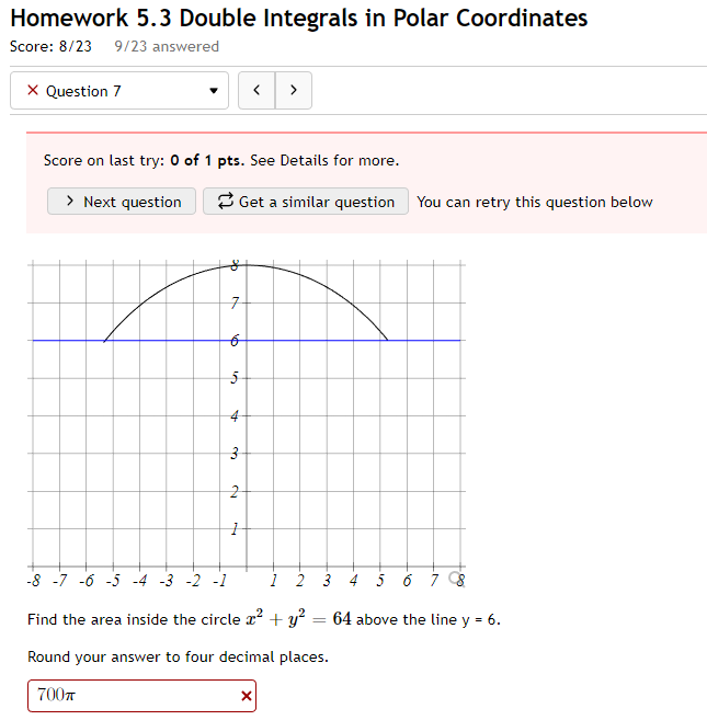 Solved Homework 5.3 Double Integrals in Polar Coordinates | Chegg.com