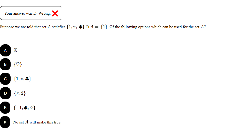 Solved Suppose we are told that set A satisfies | Chegg.com
