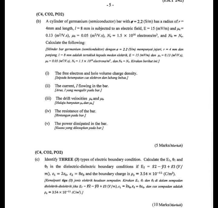 Solved SULIT (ЕКТ 242) 7- (СА, СОЗ, РО2) (c) The | Chegg.com