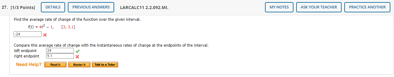 Solved 27. [1/3 Points] DETAILS PREVIOUS ANSWERS LARCALC11 | Chegg.com