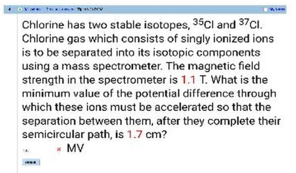 Solved Chlorine has two stable isotopes, 35Cl and 37cl