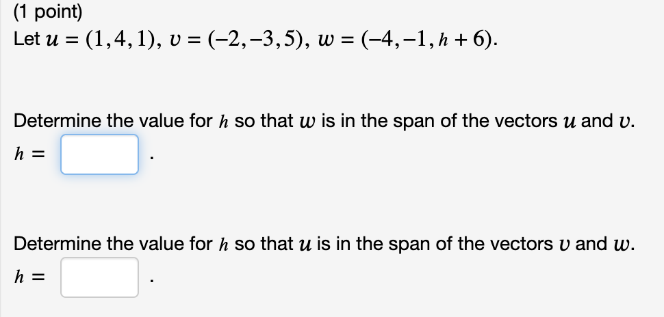 Solved (1 ﻿point)Let | Chegg.com