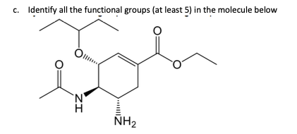 Solved c. Identify all the functional groups (at least 5 ) | Chegg.com