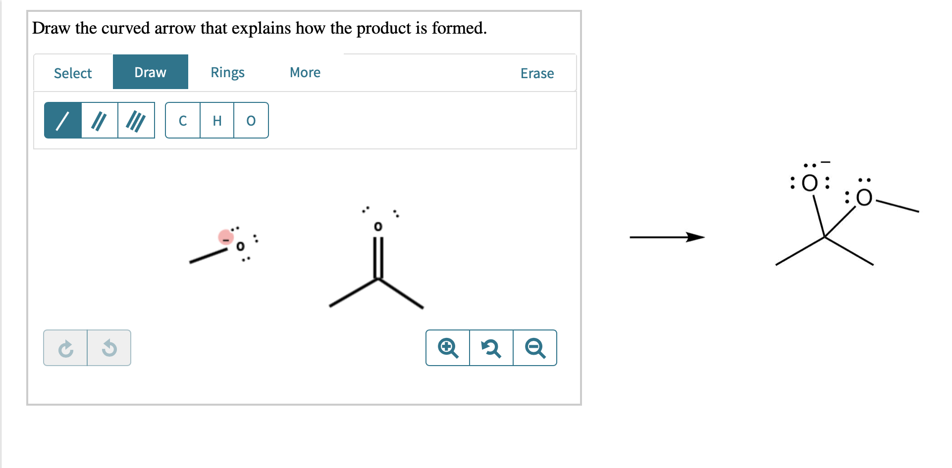 Solved Draw the curved arrow that explains how the product | Chegg.com