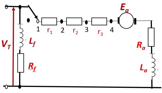Solved A three steps starting resistors (r1, r2 and r3) is | Chegg.com