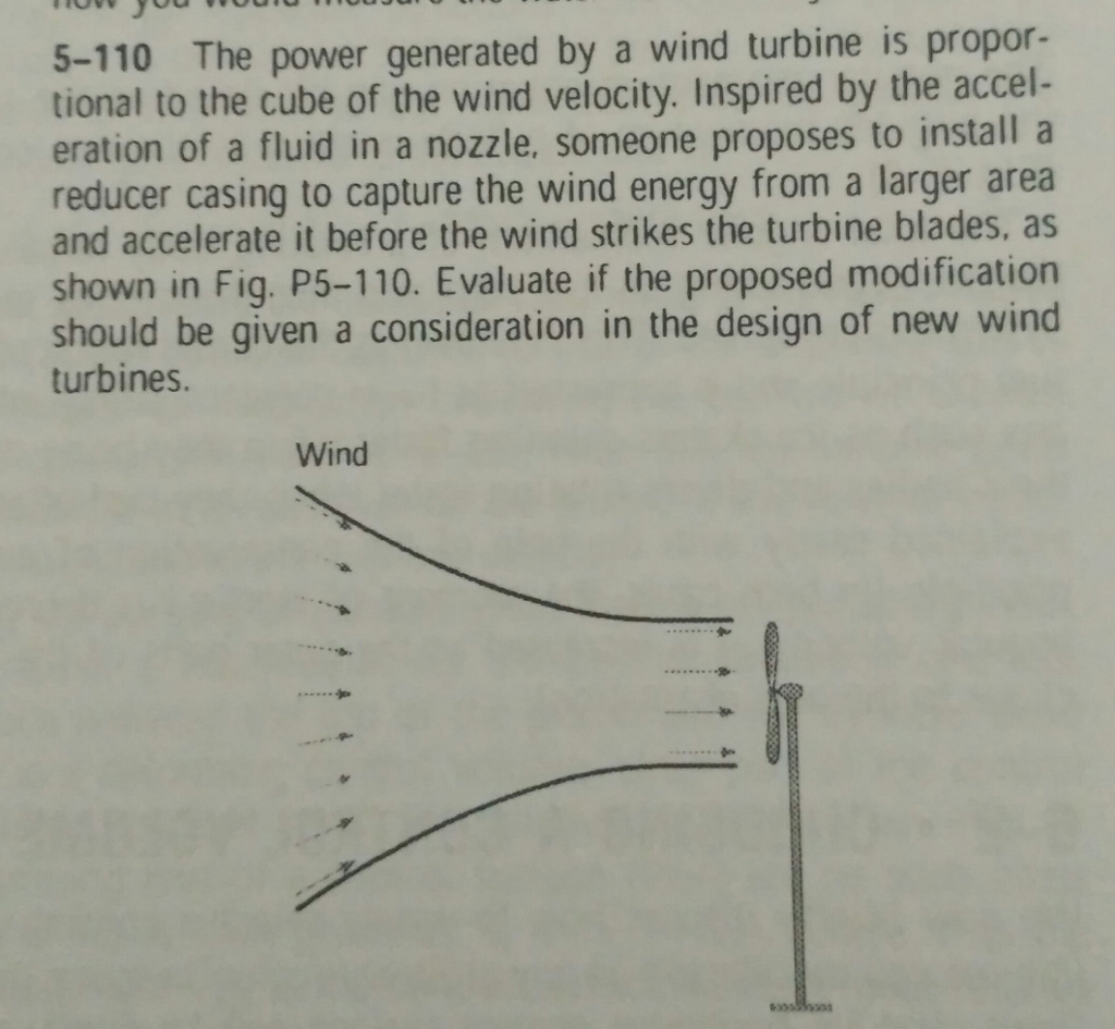 Solved 5-110 The power generated by a wind turbine is | Chegg.com