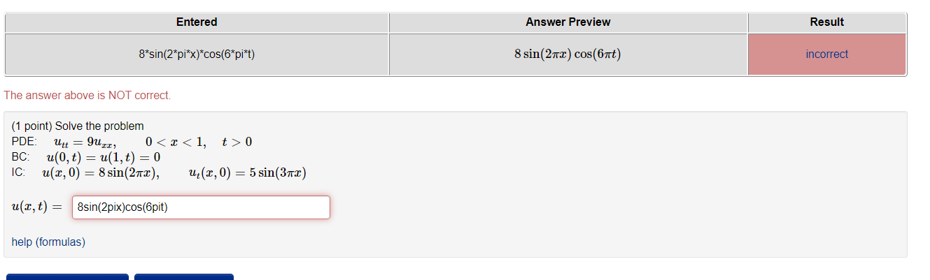 Solved The Answer Above Is NOT Correct. | Chegg.com