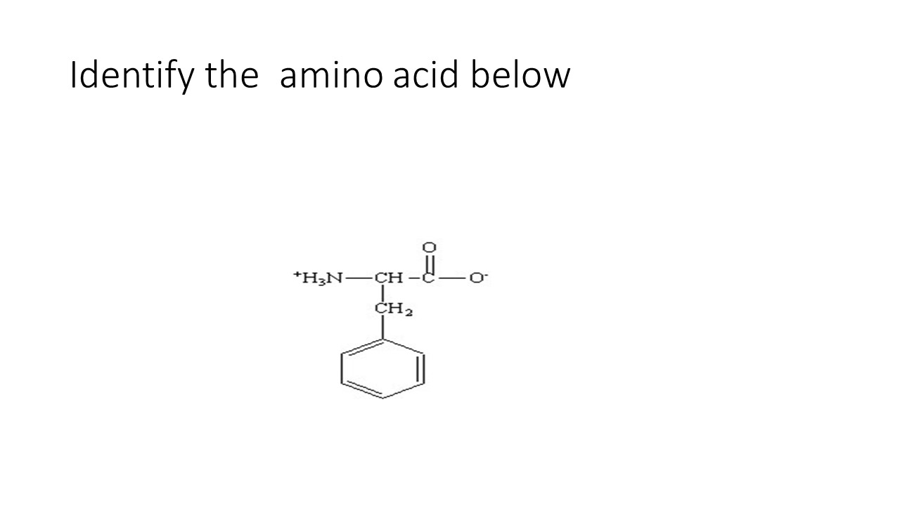 Solved Identify The Amino Acid Below | Chegg.com