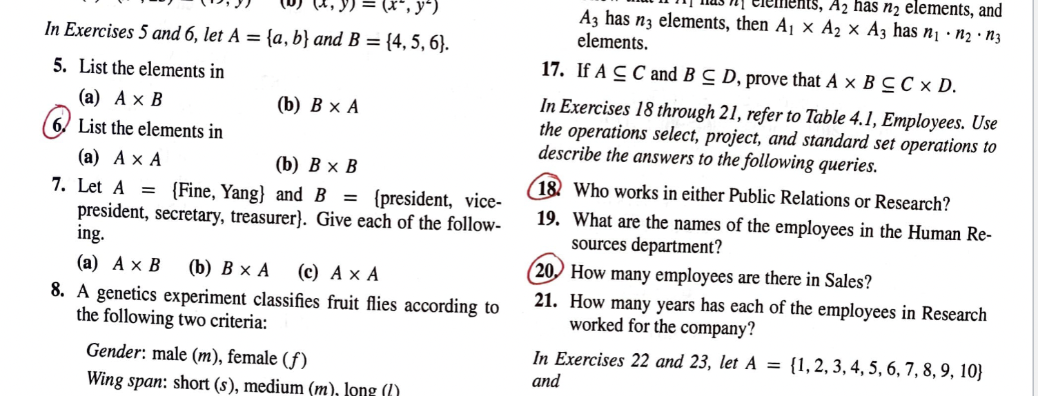 Solved ,y) In Exercises 5 And 6, Let A = {a, B} And B = {4, | Chegg.com