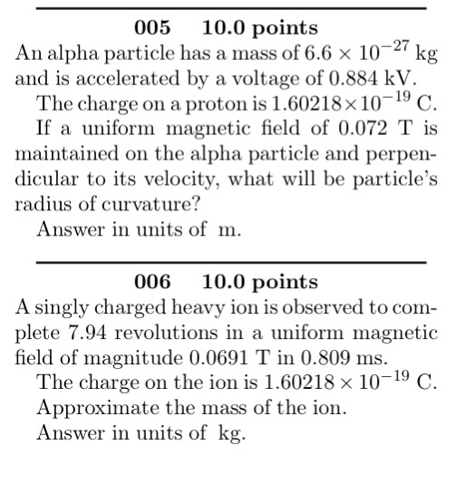 solved-an-alpha-particle-has-a-mass-of-6-6times-10-27-kg-chegg