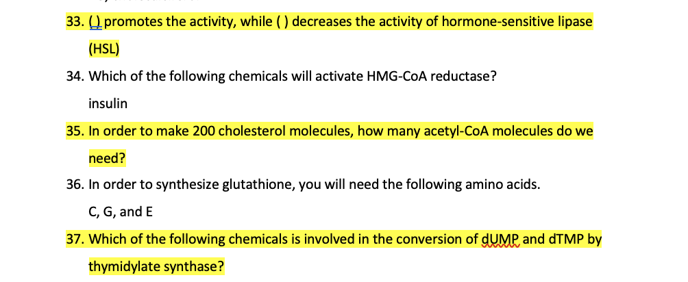 Solved Please answer all the highlighted questions below! I | Chegg.com