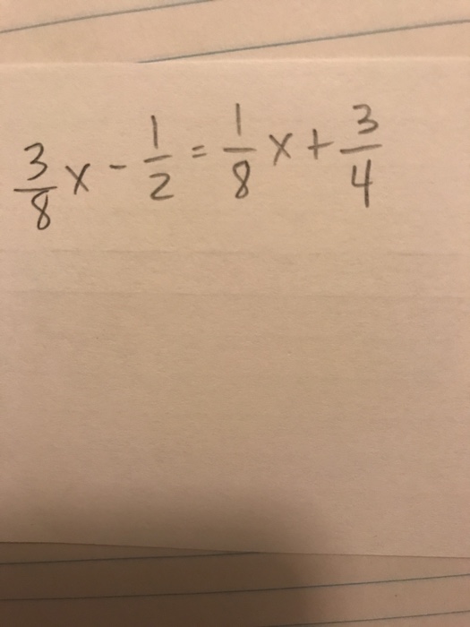 Solved Solve The Equation By First Clearing The Fractions Or