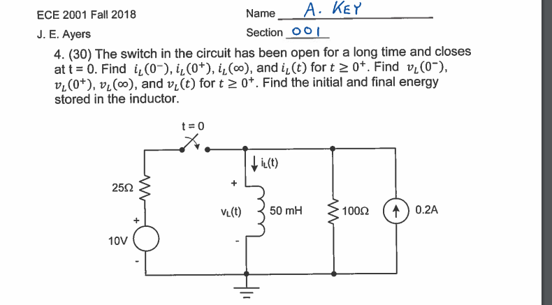 Solved Ece 01 Fall 18 Name A Kei J E Ayers Section Chegg Com