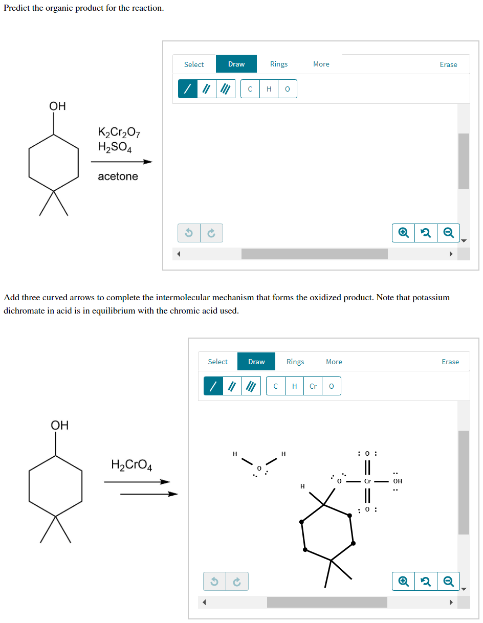 Solved Predict the organic product for the reaction. Select | Chegg.com