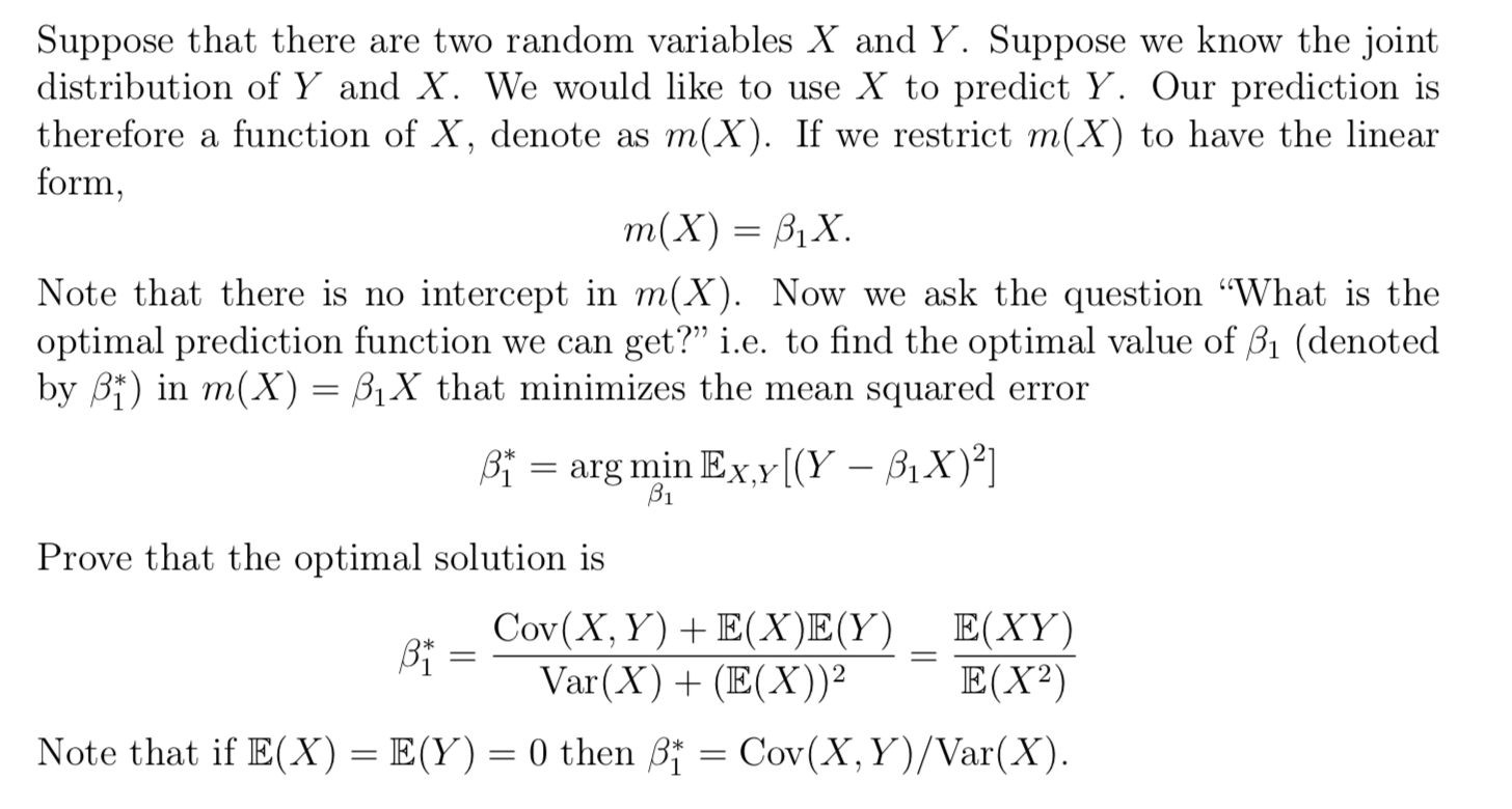 Solved Suppose That There Are Two Random Variables X And Y 9267