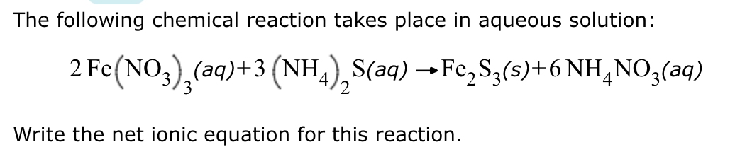 Solved The following chemical reaction takes place in | Chegg.com