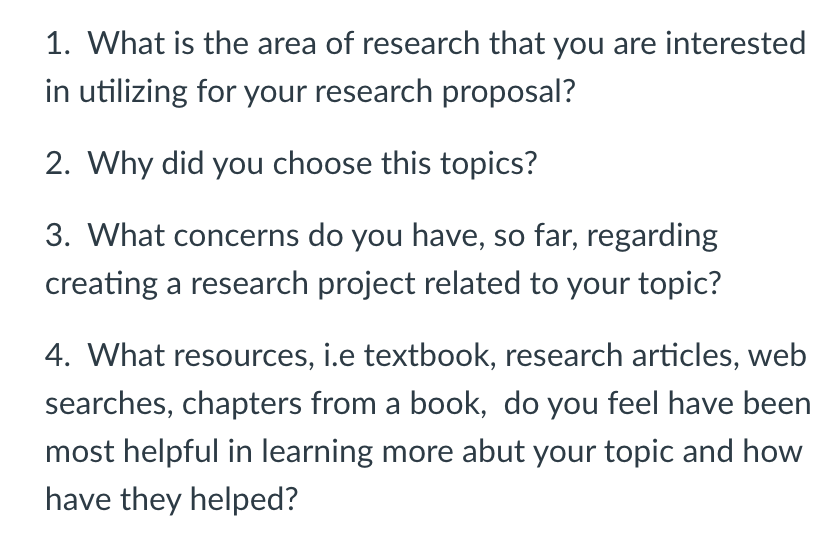 1. What Is The Area Of Research That You Are | Chegg.com