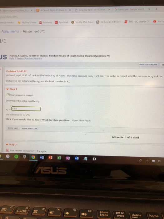 Solved I cannot figure out part 2: Determine the heat | Chegg.com