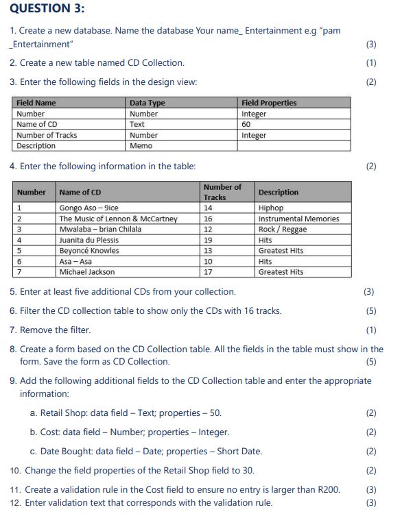 Solved QUESTION 2: Excel Answer the following questions on | Chegg.com