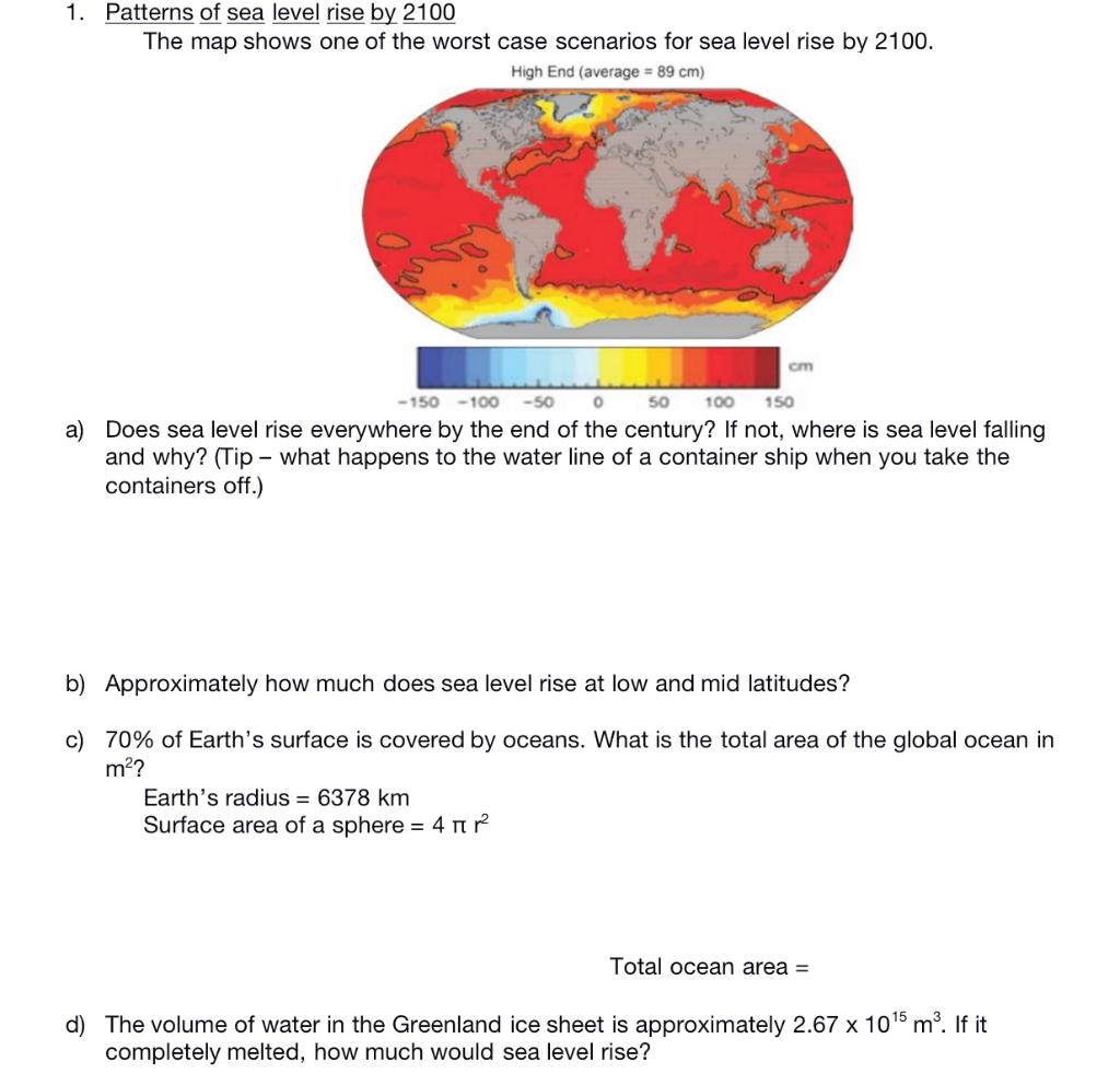 map of sea level rise 2100