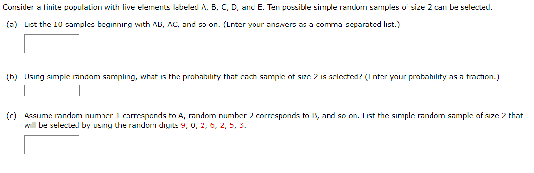 Solved Consider A Finite Population With Five Elements | Chegg.com