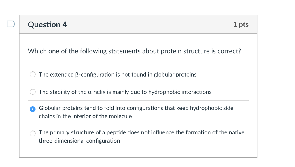 Solved D Question 4 1 pts Which one of the following | Chegg.com