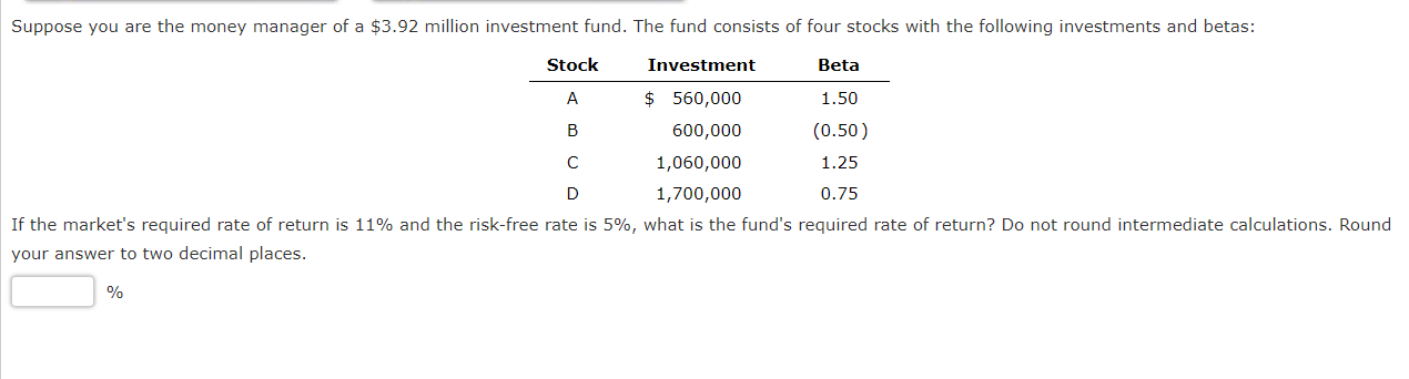 Solved If the market's required rate of return is 11% and | Chegg.com
