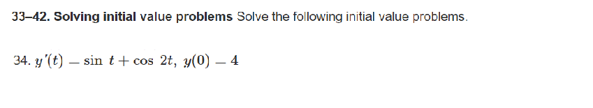 Solved 34 Y′tsintcos2ty0433 42 Solving Initial 4068