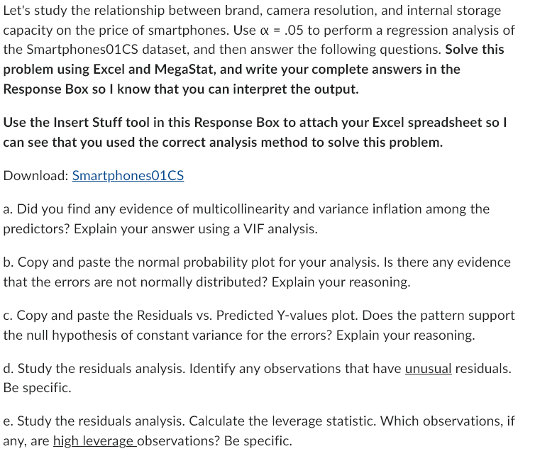 Solved Let's study the relationship between brand, camera | Chegg.com