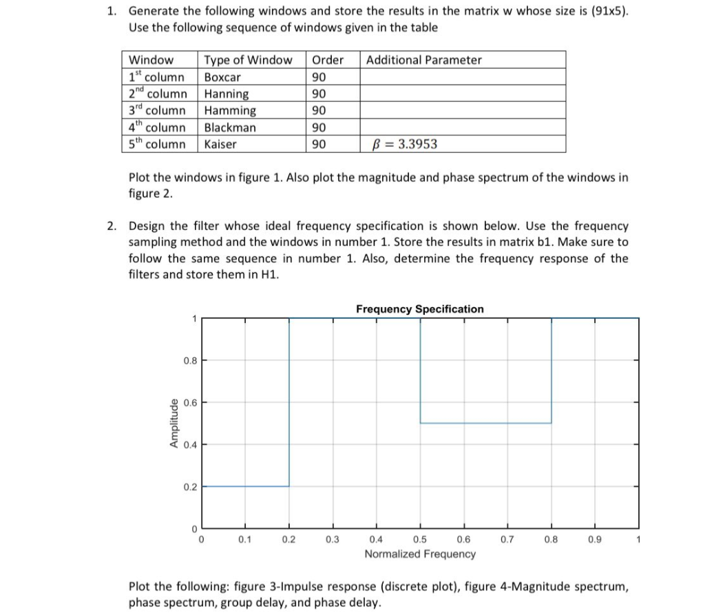 Solved 1. Generate the following windows and store the | Chegg.com