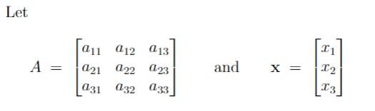 Solved a) Write the matrix-vector product A x from the | Chegg.com