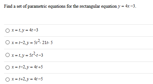 Solved Find a set of parametric equations for the | Chegg.com