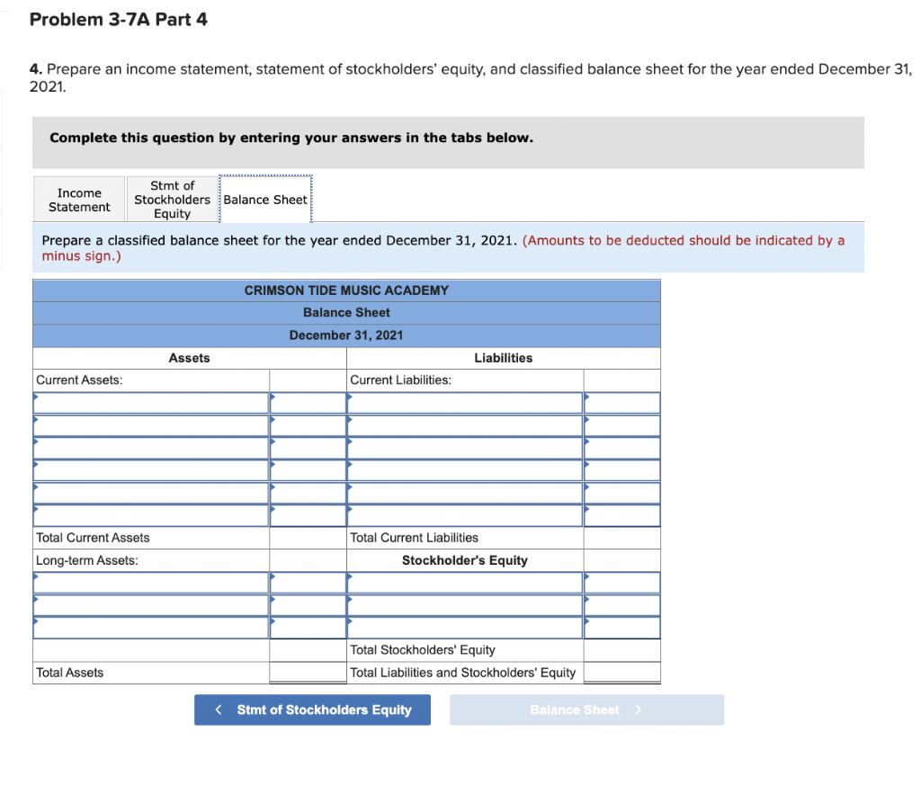 Solved ! Required information Problem 3-7A Complete the | Chegg.com