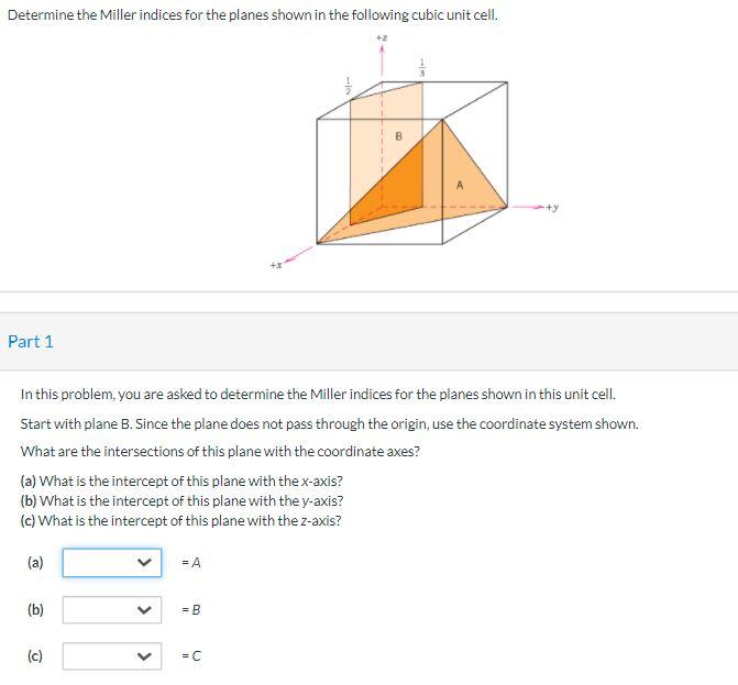 Solved Determine The Miller Indices For The Planes Shown In | Chegg.com