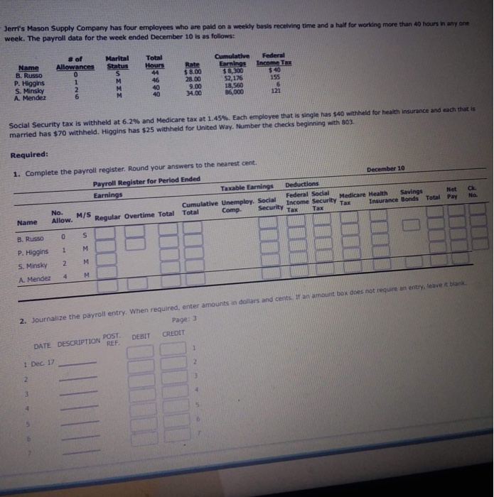 Solved Journalize the entry for Hot Rod Service using the
