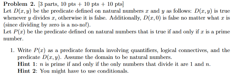Solved Problem 2. [3 parts, 10 pts + 10 pts + 10 pts] Let | Chegg.com