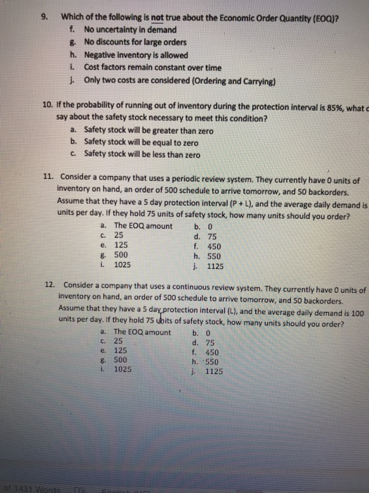 Solved 9. Which of the following is not true about the