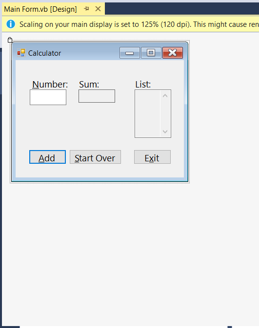 Solved Visual Basic Calculator Solution Using Visual Studio | Chegg.com