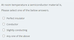 Solved At Room Temperature A Semiconductor Material Is, | Chegg.com