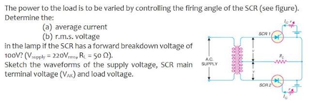 Solved SCR 1 The power to the load is to be varied by | Chegg.com