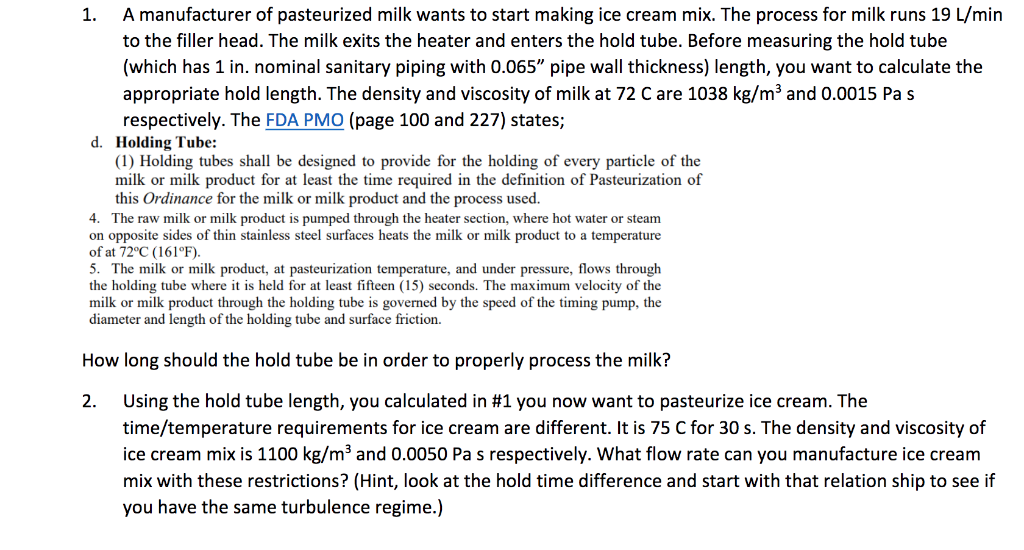 Solved A Manufacturer Of Pasteurized Milk Wants To Start 